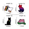 Pins Broschen Regenbogen Tier Brosche Emaille Pin Lustige Abzeichen Gans Katze LGBT Frosch Er Ihn Metall Revers Pullover Rucksack Schal Geschenk Ganze Dhkrm