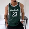 Erkek Tank Tops Yaz Spor Salonu Mesh Fitness Workou Joggers kolsuz T-Shirt Erkek Basketbol Eğitimi Moda No. 23 Vest Sporları