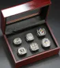 Pittsburgh Steelman 6 Years Silver Super Bowl Champion Ring Steel Film Ring Set