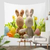 Carpets Colored Easter Egg Print Home Decoration Wall Hanging Tapestry Fabric Carpet Bedroom Wall Hanging Tapestry R230720