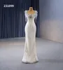 Meerjungfrau Hochzeitskleid Schwanz von Schulter Luxus Langarm Spitzenschwanz abnehmbar SM231099