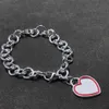 Bracciale TFF di design da donna, moda semplice, catena spessa, ciondolo con amore