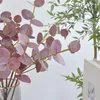 Fiori decorativi 50 cm Foglia di eucalipto artificiale El Decorazione domestica Piccola composizione floreale a ramo singolo fresco