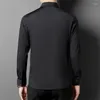Мужские платья рубашки 2023 растягивают анти-морщины с длинным рукавом для мужчин Slim Fit Social Business Blouse Белая рубашка
