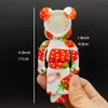 4" Silicone Hand Pipe Strawberry Bear Hand Pipe Bong Smoking Hand Pipe With Bowl