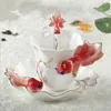 Tassen Untertassen Goldfisch Emaille Kaffeetasse Porzellan Anzug Kreatives Hochzeitsgeschenk Keramik Europäischer Bone China Becher