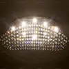 Moderne vague ovale goutte de pluie clair LED K9 lustre en cristal luminaire pour salon salle à manger avec GU10 Bulbs2108