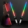 LED LID LIGHT STACKS 2 PCS Set Lightsaber Toys للأطفال Saber Saber Luminous Jedi Saber Laser Sword Light Up LED Flightstick Glow في الظلام 230720