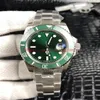 Super Factory V7 2813 Movimento Relógio Verde Cerâmica Moldura Vidro Safira 40mm 116610 Novo Estilo Luminoso Automático Relógios Masculinos Fashio182c