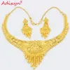 ADIXYN DUBAI TASSEL Naszyjniki Zestaw biżuterii dla kobiet dziewczyna złoto kolor afrykańska etiopska biżuteria weselna n11214248n