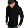 Men's Hoodies Sweatshirts New Hoodies Men Solid Slim Fit Pullovers Hoodie Sweatshirts Men Stripe Fold Hoody Sweatshirt Hip Hop Streetwear Sudadera Hombre L230721