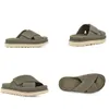 Luxury Brand Slippers platform Women Sandals Designer Couple Beach Slippers Sandals Slide Slipper Black green brown khaki famous fashion designer mens shoes