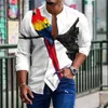 Camisas casuais masculinas 2022 primavera camisas masculinas largas papagaio borboleta tinta impressão manga longa top hip hop vintage solto grandes camisas para roupas masculinas l230721