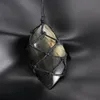 Pendant Necklaces Dragons Heart Labradorite Necklace Natural Stone Wrap Braid Yoga Macrame Men Women Jewelry2888