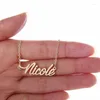 Pendant Necklaces Mya Nameplate Necklace For Women Stainless Steel Jewelry Gold Plated Name Chain Femme Mothers Girlfriend Gift