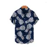 Men's Casual Shirts Man Oversized Beach Elegant Hawaiian Shirt Novelties Trend To Sell Pineapple Pattern Vintage Men Clothing Fashion