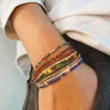 Multicolor Strass Verstelbare Elastische Armband Kleurrijke Crystal Tennis Iced Out Chain Vrouwen Pulseira Feminia Sieraden Link 224p