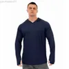 Męskie bluzy bluzy męskie kolorowe letnie letnie męskie ubrania w ochronę przeciwsłoneczną z kapturem z kapturem luźna koszulka L230721