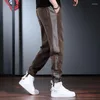 Men's Pants Harem Corduroy Sweatpants For Men Track Korean Style Plain Trousers Tracksuit Bottoms Fashion Elastic Flated L Male Sweat