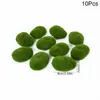 Fleurs décoratives 10 pièces mousse artificielle roches boule fausse plante verte pour la maison jardin Pot de fleur décoration Micro paysage bricolage artisanat