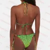 Arrow Print Bikini Womens Swimwear Trendy Green Swimsuit Lik