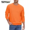 Sweats à capuche pour hommes Sweats TACVASEN Tricoté léger pour hommes à manches longues Pull à col rond Coupe décontractée Pull en tricot avec cordon de serrage Tops 230721