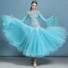 Stage Wear Adult Modern Dance Single Shoulder Cut Out Dress Ballroom National Standard Waltz Jazz Dancing Competition Performance Costume