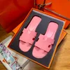 Slippers Sandals Slides female summer fashion outside wear new style net red flat bottom tourism beach a word leather sandals for women 12