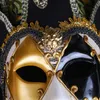 Party Masks European och American Painted Halloween Festival Dance Party Mask Highend Venetian Lady Performance 230721