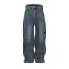 Jeans da uomo Y2K Jeans larghi a righe ritorte ondulate lavate vintage Unisex Streetwear Gamba larga Pantaloni larghi in denim casual Cargo oversize da uomo 230720