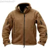 Mäns jackor Taktisk fleecejacka Militär enhetlig mjuk skal Casual Hooded Jacket Män termiska armékläder L230721