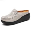 Kleidschuhe 2023 Frühling Herbst Frauen Wohnungen Plattform Loafers Damen Echtes Leder Komfort Keil Mokassins Orthopädische Slip On Freizeitschuhe L230721