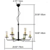 Lampadari Candela industriale Lampadario in ottone nero Catena sospesa per cucina Isola Sala da pranzo Illuminazione domestica