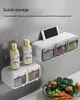 Storage Bottles Jars Wall Mount Spice Rack Organizer Sugar Bowl Salt Shaker Seasoning Container Kitchen Supplies Storage Set Spice Boxes 230720