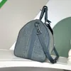 Borsone da uomo da 50 cm Borsa da uomo firmata Tote Bag Denim Ricamo Fiore Borsa di lusso Borsa da cuscino da donna Borsa da viaggio da viaggio di alta qualità Weekend Borsa da viaggio di grande capacità