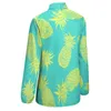 Camicette da donna Camicetta ananas gialla Stampa di frutta tropicale Modello Kawaii Camicia casual da donna a maniche lunghe Top oversize primaverile