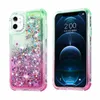 3IN1 Gradient Quicksand Hard PC Soft TPU Cases For Iphone 15 14 Plus 13 Pro MAX 12 11 XS X 8 7 6 Plastic Liquid Bling Glitter Sparkle Love Heart Fashion Phone Back Cover