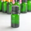 Wholesale 768pcs/Lot 10ml Glass E Liquid Bottles With Black Head BIg Tamper Cap Green Glass Dropper Bottles 10ml Nodjw