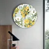 Настенные часы тропические растения цветочные листья часы для современного домашнего украшения подростка