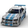 Figury zabawek akcji MOC 1 8 Skyline GT R R34 Supercar Racing Car Pojazd