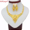 Adixyn Dubai Quaste Halskette Ohrringe Set Schmuck Für Frauen Mädchen Gold Farbe Afrikanischen Äthiopischen Indien Hochzeit Schmuck N11214248n