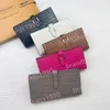Designer long plånböcker alligator hela äkta läderkorthållare med guld silver hårdvara handväskor mode cowskin plånbok för lady kvinna