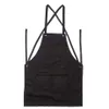 Arbetsförkläde Canvas Tool Pockets bakre remmar justerbara för grillvedverk för Woman Man Apron Hållbart 27x34 tum TB 201262Q