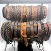 Whole 100pcs Lots Mens Womens Fashion Leather Surfer Bracelet Cuff Wristband Jewelry Gift Bracelet326k