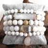 RH Designer Empire Stones Bransoletka z Kamieniem Naturalny Dorp Charms 5pc Bracelets Zestawy dla kobiet -biżuterii 220402189a