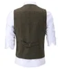 Heren Vesten Vest Double Breasted V-hals Wollen Tweed Plaid Vest Bruidegom Bruiloft Zakelijk Feest Jack Bruin Zwart Groen