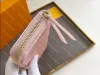 Carteira longa de couro bolsa feminina bolsa de grife Clemence embreada flor carta envelope carteira titular do cartão bolsa clutch com caixa M60171