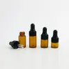 Small Glass Dropper Bottles Jars Essential Oil Perfume tiny portable bottles Vials 100 x Top Quality 1ml 2ml 3ml Mini Cute Amber gnm