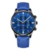 Relojes de pulsera para hombre, reloj de cuarzo, deportivo de lujo, resistente al agua, cronógrafo, fecha luminosa, reloj de pulsera para hombre, relojes de cuero de negocios para hombre, reloj