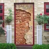 Wall Stickers Self Adhesive Door 3D Wallpaper on The Wrap Sticker Removable Poster Art Mural Decal Drop 230720